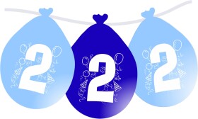 Balonky narozeniny číslo 2, visící 5ks modré balonky.cz Balonky narozeniny číslo 2, visící 5ks modré balonky.cz