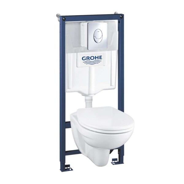 GROHE - Solido Set předstěnové instalace, klozetu a sedátka, softclose, tlačítko Skate Air, chrom 39192000