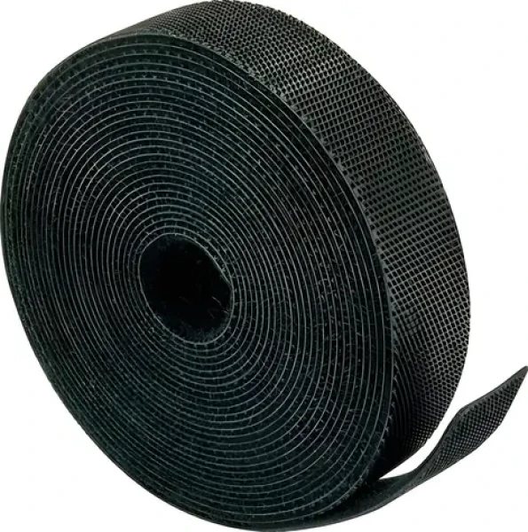 Schwaiger Páska se suchým zipem černá / Organizace kabeláže / 12 mm / 2 mm / 3 m (KMKK3010)