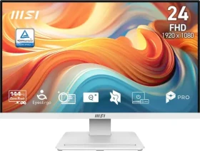 23,8" MSI PRO MP241W E14V bílá / Monitor / VA / FHD / 144Hz / 1ms / HDMI + DP / VESA (PRO MP241W E14V)