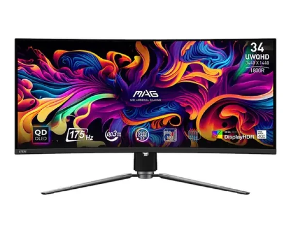 34" MSI MAG 341CQP QD-OLED černá / LED / 3440 x 1440 / OLED / 21:9 / 0.03ms / 1.5M:1 / 250cd-m2 / HDMI+DP+USBC / VESA (MAG 341CQP QD-OLED)