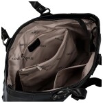 Módní dámská koženková kabelka na rameno Kleantis, černá