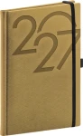 NOTIQUE Týdenní diář Ajax 2027 zlatý / 15 x 21 cm