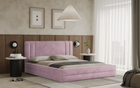 FRONTI Postel ALCAMO 160x200 růžová s úložným prostorem