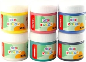 KORES Prstové barvy 6x30 ml / Prstové barvy / Na vodní bázi / Netoxické EN71 (7232600)