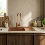 REA - Ocelový dřez Fin BRUSH COPPER bez kuchyňské baterie ZLE-06018