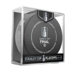 Inglasco Puk Stanley Cup Final 2025 Matchup Game 2 NHL Official Game Puck Edmonton Oilers vs. Florida Panthers