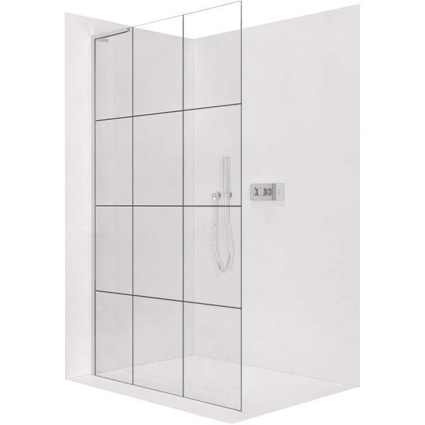 CERANO Sprchová zástěna Walk-in Onyx L-levá vzpěra - 8 mm - chrom, industriální sklo - 110x200 cm