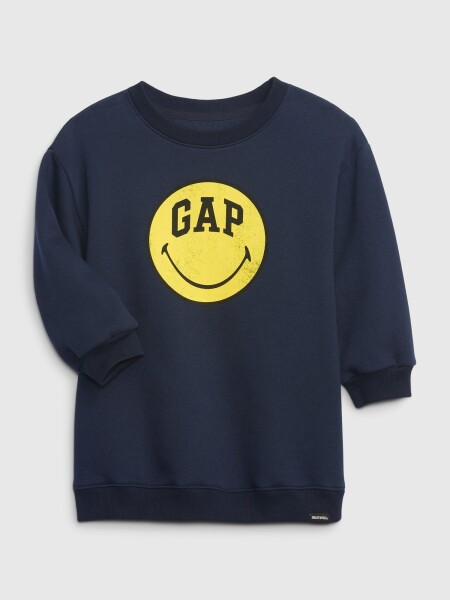 GAP Dětské mikinové šaty Smiley® Holky