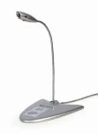 Gembird USB stolní mikrofon stříbrná / Mikrofon / integrovaná zvuková karta / USB / 1,2 m (MIC-DU-01)
