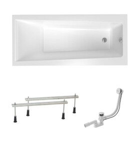 Obdélníková vana Laguna Idea Plus 170x75 cm akrylát levá i pravá SIKOID1700AN SIKOID1700AN