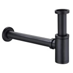 CERANO Sifon umyvadlový - 5/4" - mosaz - DN32/250 mm - černá matná