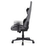 Herní křeslo, houpací mechanismus, šedá, KA-F05 GREY