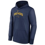 Nike Pánská mikina Milwaukee Brewers MLB 2024 Authentic Practice Therma Hoodie Velikost: 2XL