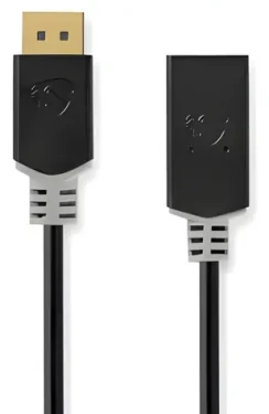 Nedis DisplayPort na HDMI kabel antracit / Kabel DisplayPort / 4K 30Hz / Pozlacené konektory / 0,20 m (CCBW37150AT02)