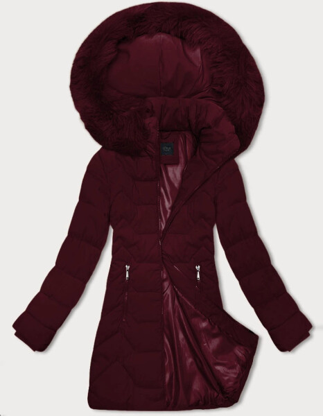 Dámská bunda ve vínové bordó barvě s kapucí J Style (16M9121-06) odstíny červené XL (42)