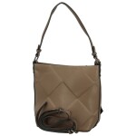 Trendy dámská koženková kabelka na rameno Faina, khaki
