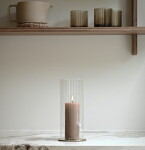 Ester & erik Svíčka Pillar Soft Clay Ø 6 cm, hnědá barva, vosk