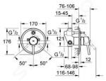 GROHE - Concetto Vanová baterie pod omítku, chrom 32214001