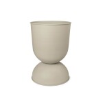 Ferm Living Kovový květináč Hourglass Cashmere Small, béžová barva, kov