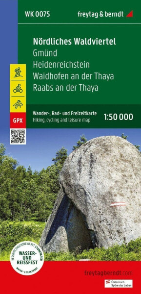 Severní Waldviertel 1:50 000 turistická cykloturistická mapa
