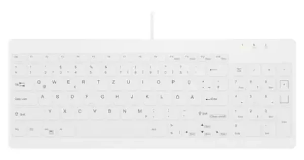 Contour ACTIVE KEY Compact bílá / Klávesnice / Drátová USB-A / Ultraplochá / Numerický blok / DE layout (AK-C7012F-U1-W/GE)