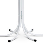 Věšá stojanový, kovová konstrukce, bílý matný lak, výška 188 cm, nosnost 12 kg