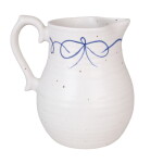 Strömshaga Kameninový džbán Viola Bow Blue 1,75 l, bílá barva, keramika