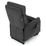 Relaxační křeslo, elektrické kabelové ovládání, šedá, látka, TV-L8960 GREY2