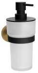 SAPHO - LARISSA dávkovač mýdla 250ml, mléčné sklo, černá/zlato mat WS019BG