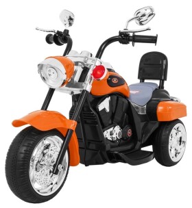 Mamido Dětská elektrická motorka Chopper oranžová