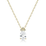 LUNICA Stříbrný náhrdelník ZLATÁ KAPKA 0699