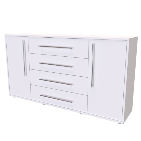 Nábytek Mikulík Komoda ELITE L - bílý lesk, antracit, aj. ROZMĚR: (š/v/h) 160 x 86 x 43 cm