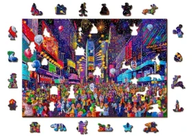 WOODEN CITY Dřevěné puzzle Silvestr 2v1