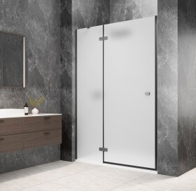POLYSAN - GLOBE GUN METAL sprchové dveře do niky 900, matné sklo, levé GB1090MLGM