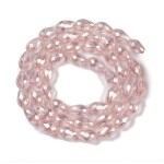 Skleněný korálek - kapka - růžová - 15 x 10 mm - 1 ks