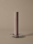 Ferm Living Kovový svícen Soothe Aluminium Ø 16 cm, stříbrná barva, kov