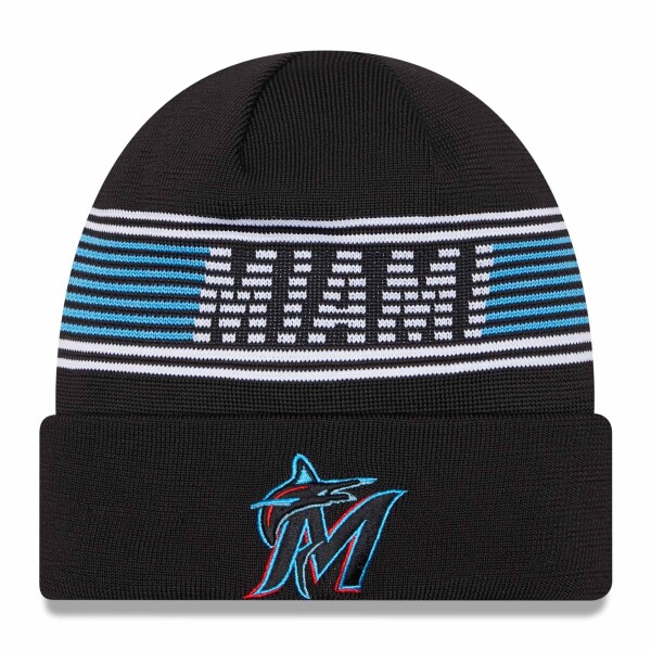 New Era Pánská zimní čepice Miami Marlins MLB Authentic 2024 Clubhouse Beanie