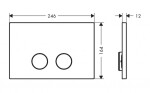 AXOR - FlushPlate Ovládání splachování, kartáčovaný nikl 42530820