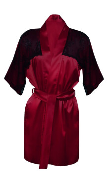 DKaren Housecoat Barbara Crimson Crimson