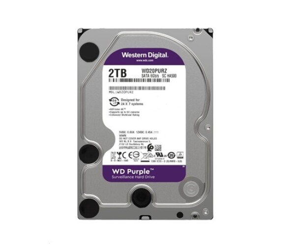 WD PURPLE WD23PURZ 2TB, SATA III 3.5", 64MB, 175MB/s, Low Noise, CMR EDF_8100465