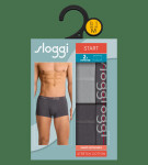 Pánské boxerky Start Hipster C2P box - BLACK - černé 0034 - SLOGGI BLACK COMBINATION 8