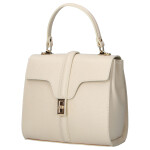 Elegantní dámská kožená kabelka do ruky Alina, béžová