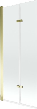 MEXEN - Castor vanová zástěna 2-křídlo 80x150 cm, transparent, zlato 892-080-002-50-00