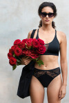 Dámské kalhotky BIKINI L-1571BI XXL černo-červená XXL