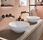 VILLEROY & BOCH - Loop&Friends Umyvadlo na desku, průměr 42 cm, bez přepadu, CeramicPlus, alpská bílá 4A4601R1