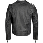 Pánská Kožená Bunda Křivák Brando Grey Brixton Šedá Velikost: 7XL