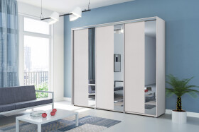 Šatní skříň Ska A29 XL Barva korpusu: Bílá, Rozměry: 278 cm, Dveře: Bílé