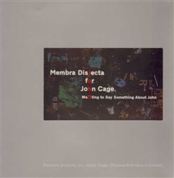 Membra Disjecta for John Cage DVD