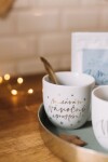 Bella Rose Vánoční hrnek Nasávám vánoční atmosféru, bílá barva, zlatá barva, porcelán
